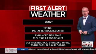 FIRST ALERT ACTION DAY: Tracking Severe Storm potential mid-afternoon/evening