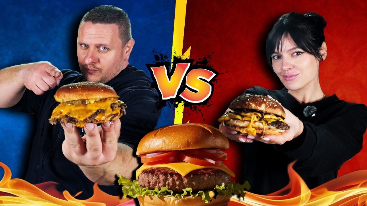 Burger párbaj @vivienpittner ellen 🤯🍔💪 Original & Smash burgerek harca🔥