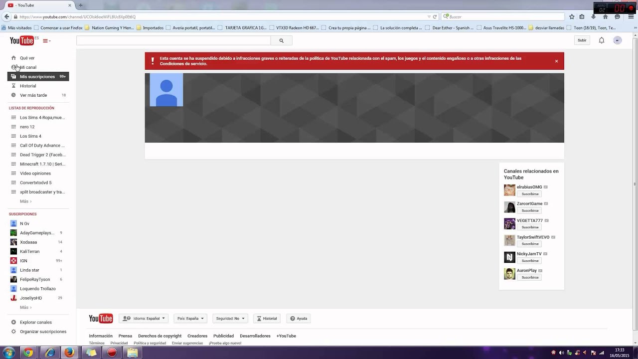 Canal Cerrado Por Spam