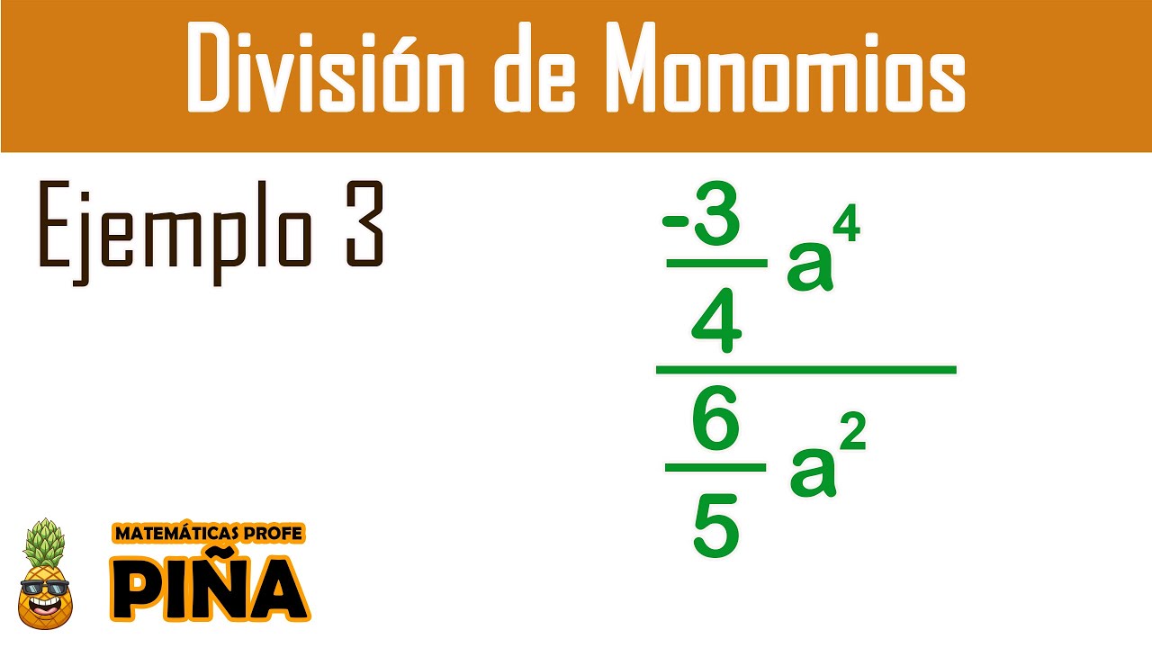 División de Monomios Ejemplo 2 Profe Piña YouTube División de Monomios Ejemplo 2 Profe Piña YouTube