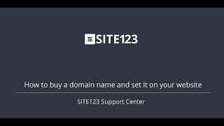 SITE123 - How to buy a domain name and set it on your website screenshot 4