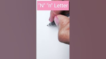 "N" letter in calligraphy writing l #calligraphy #cursive #handwriting #youtubeshorts #shorts