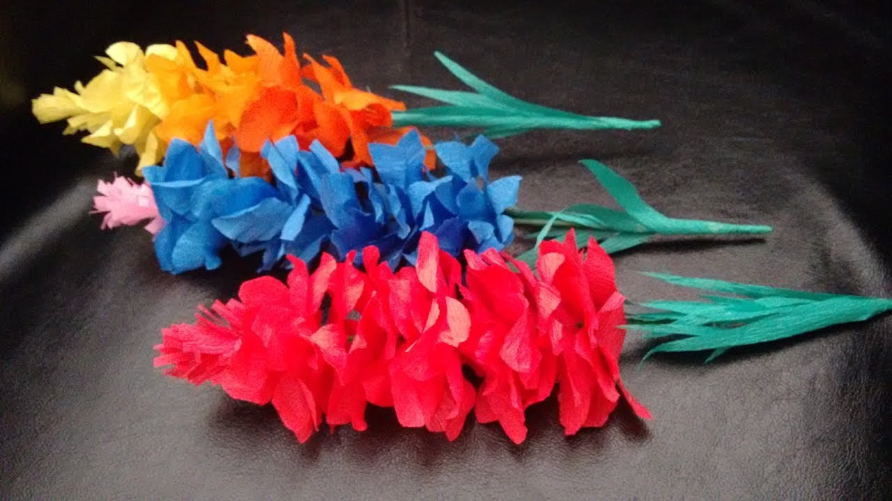 How to Make Lavender Paper Flower | DIY Paper Craft - YouTube