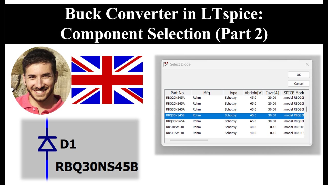 Buck Converter in LTspice - Component Selection (Part 2): Diode - YouTube