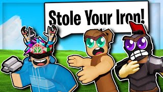 This TOXIC clan HOGGED the IRON. So I STOLE IT! (Roblox Survival Game)
