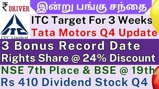 ITC | NSE BSE | Tamil share market news | SBI | Indian Overseas Bank | TATA MOTORS | Abott India New