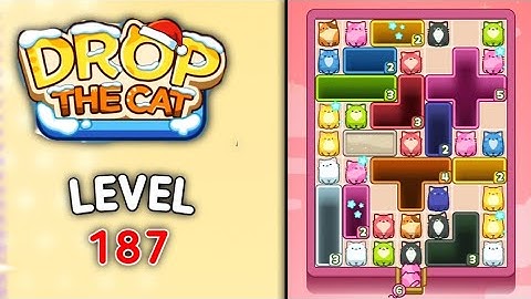 Drop the cat level 187 walkthrough solution gameplay