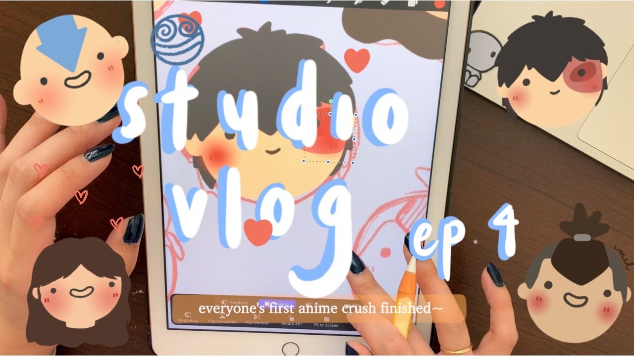 studio at home vlog ep. 4: draw with me avatar using procreate on iPad ...