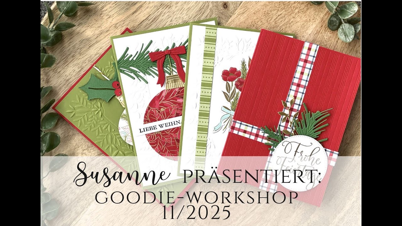 4 einfache, schnelle und schöne Weihnachtskarten: Erhalte sie gratis! S. auch Black Friday Hinweis!!