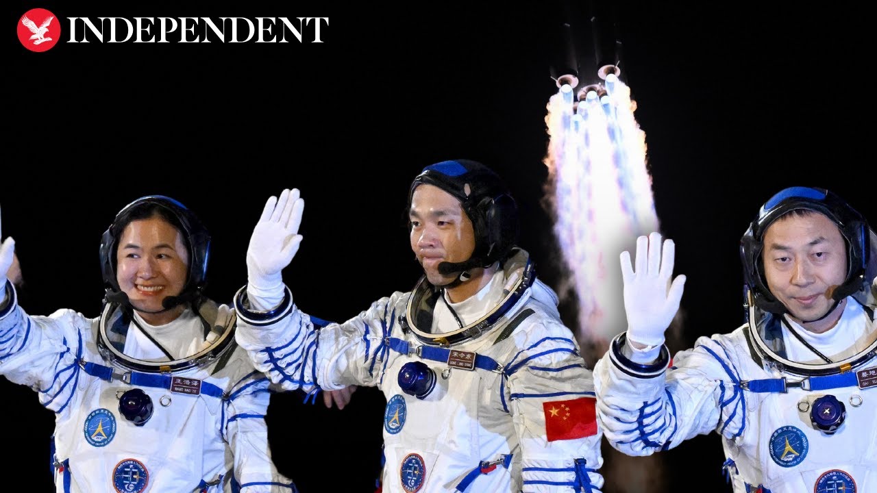 Watch: China launches new crew to its space station as it seeks to ...