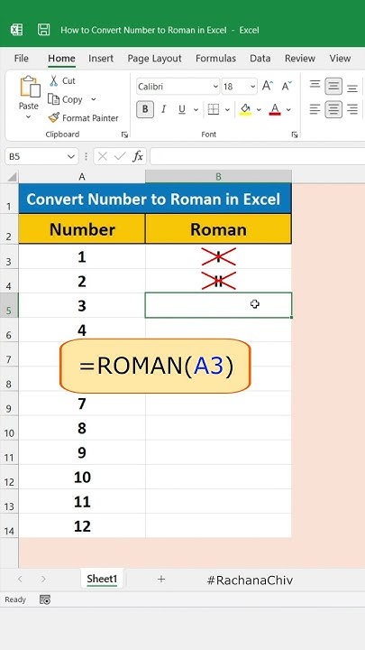 how-to-convert-numbers-into-roman-numbers-in-ms-excel-exceltips