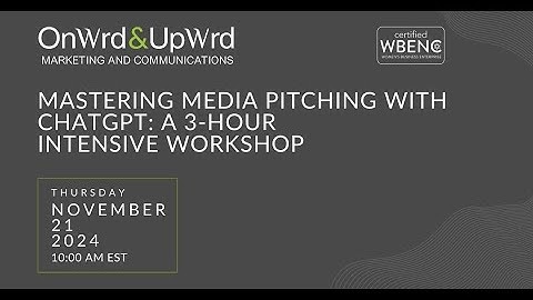 Master Media Pitching with AI | ChatGPT Workshop for PR Pros