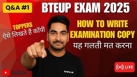 How to Write Examination Copy for Polytechnic | BTEUP Exam 2025 | Top Toppers Answer Sheet Tip
