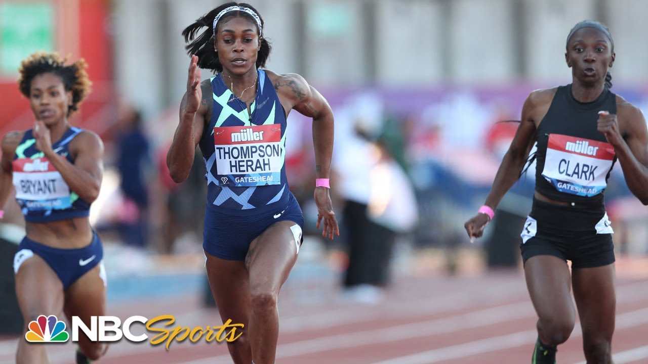 Elaine Thompson-Herah's final 200m before Olympics comes down to final stretch | NBC Sports ...