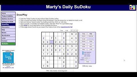 Sudoku 08/22/20 hard - no copyright Timelapsed Tides