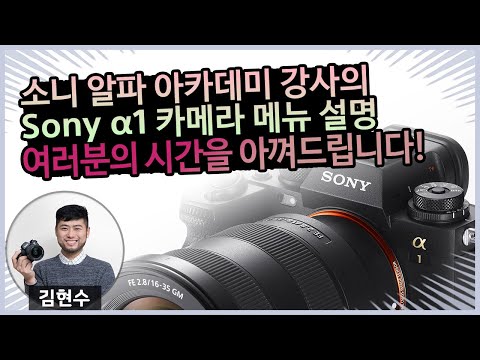 소니 a1 카메라 기본 메뉴 설명 및 설정 [온라인 매뉴얼]