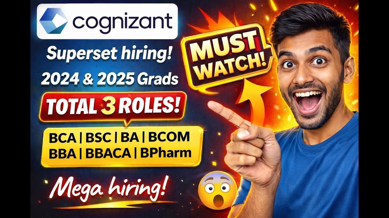 Cognizant Superset Off Campus Hiring 2024 & 2025 3 Roles All Degrees ...