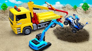 Diy tractor mini Bulldozer to making concrete road | Construction Vehicles, Road Roller by BonBon Cars Toys 16,566 views 3 months ago 2 minutes, 36 seconds