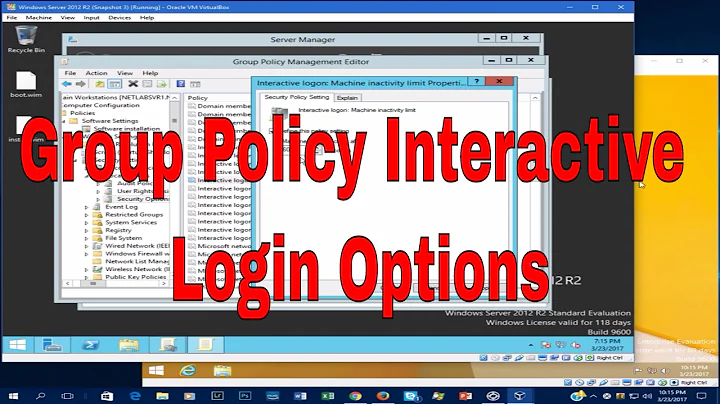 Group Policy Interactive Login Options