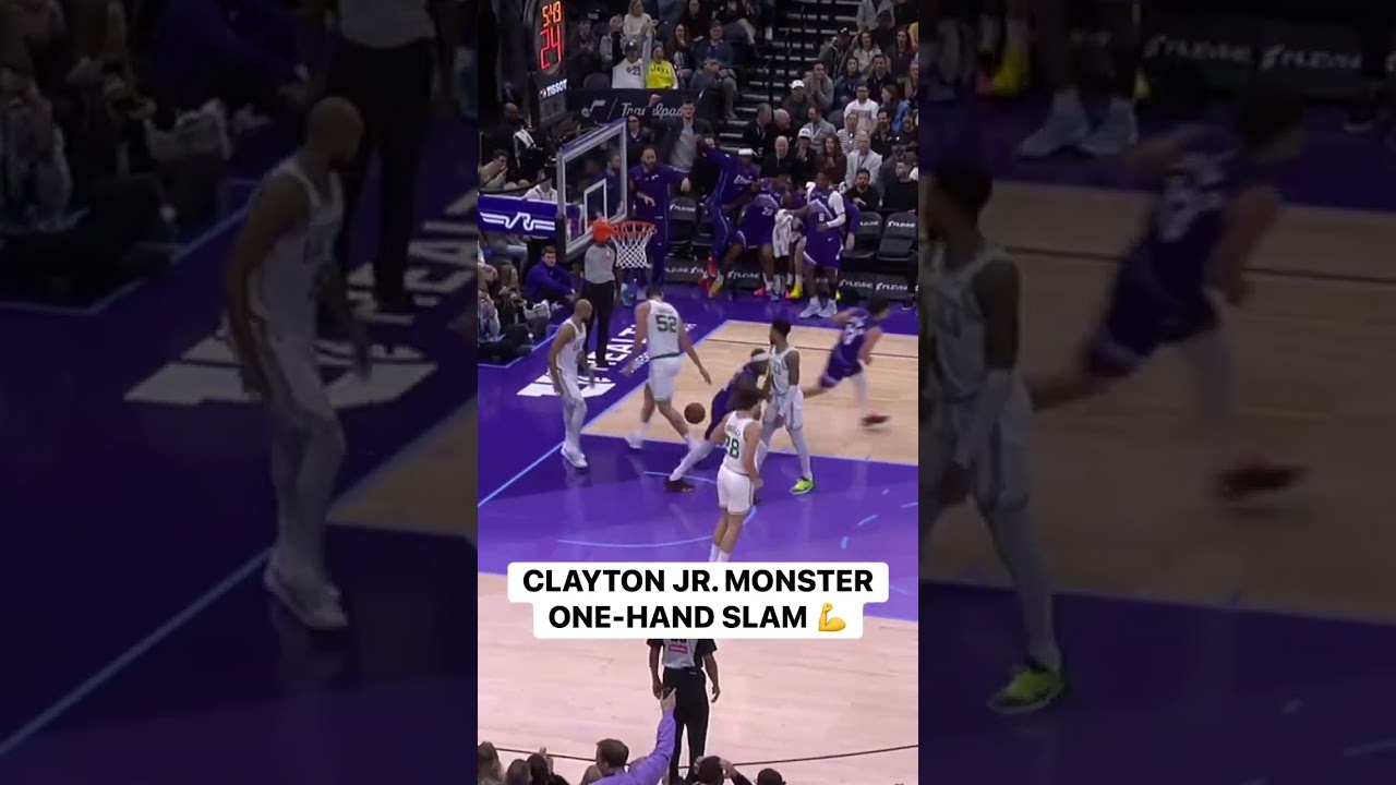 ¡Walter Clayton Jr. sube la escalera para el MONSTRUOSO SLAM DE UNA MANO! 💥😤