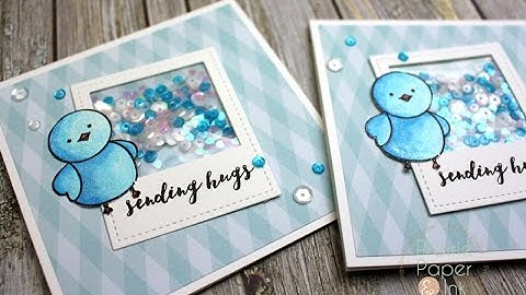 PPP Birdie Friends | Flat Shaker Cards | Spectrum Noir Sparkle Pens