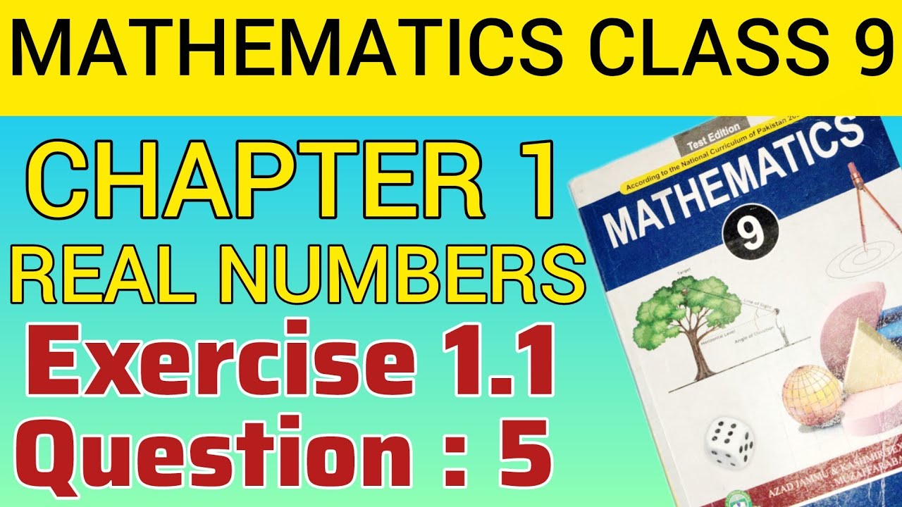 Math Class 9 | Chapter 1 | Real Numbers| Exercise 1.1| Question 5 - YouTube