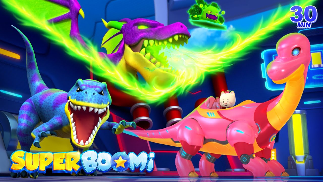 Dinosaur Showdown Begins! | Animal Rescue Team | Adventures & Fun Kids Cartoons | Super BOOMi