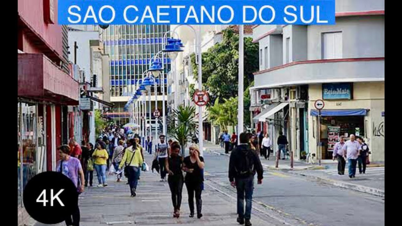 4K City Center, Sao Caetano do Sul, Brazil, driving tour