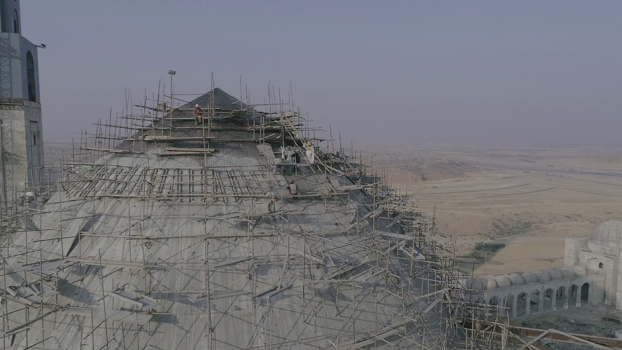 CLOSE VIEW OF GRAND JAMIA MASJID FROM AIR DRIVE | BAHRIA TOWN KARACHI