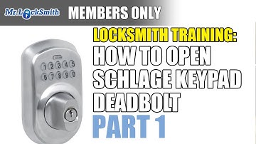Locksmith Training: How to Open / Bypass Schlage BE365 Keypad Deadbolt Part 1