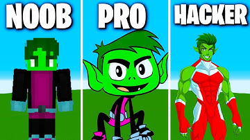 NOOB VS PRO VS HACKER Minecraft Pixel art✨Beast boy
