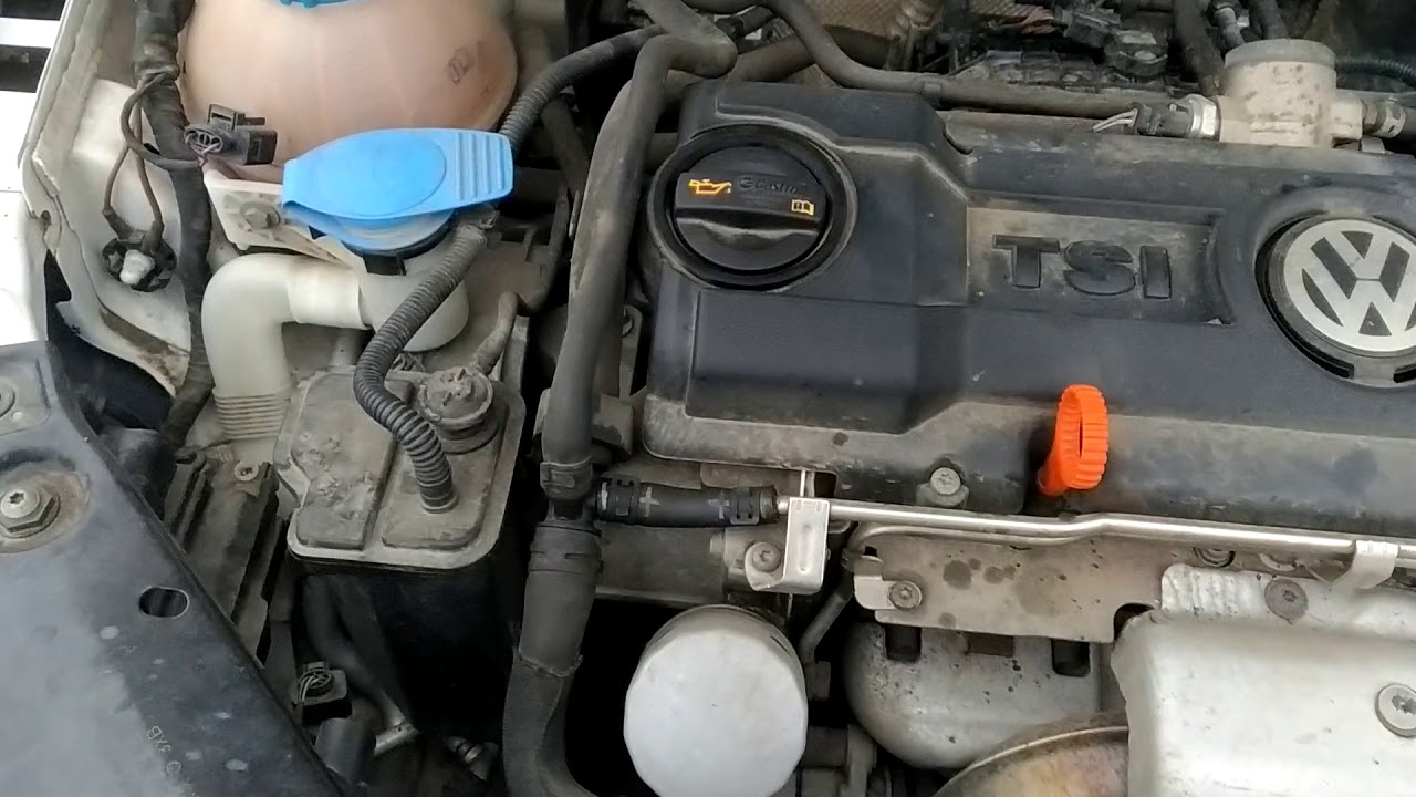 1.4 tsi 122 caxa растяжение цепи. Звук до замены на холодную. - YouTube