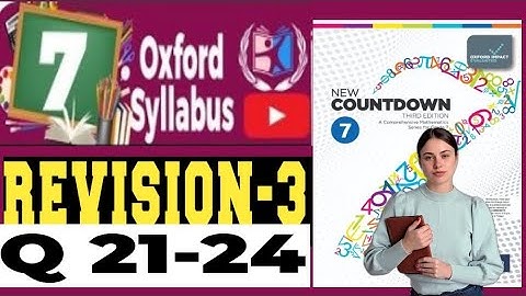 Class 7 Math l Revision 3 l Q 21-24 l New Countdown 3rd Edition l Shahzad Ali Shzi