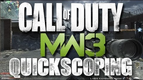 MW3 Quickscoping Sniper Gameplay! L118A
