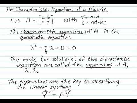 0302 The Characteristic Equation of a Matrix - YouTube