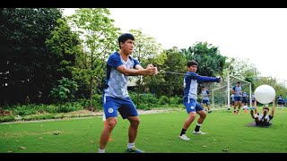 CLB Hà Nội tập luyện chuẩn bị đấu Viettel