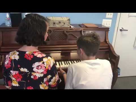 Music Therapy Minute: Piano with Nonverbal Autism - Allison using piano with nonverbal autism.