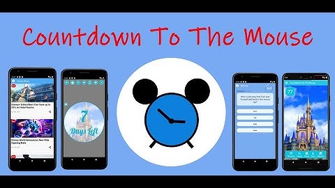 Countdown To The Mouse | Disney Countdown App | Disney Planning, Trivia, Packing List, News