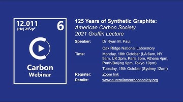 Carbon Webinar 9 - Graffin Lecture: 125 Years of Synthetic Graphite by Dr. Ryan Paul