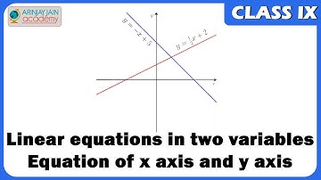 Equation of x axis and y axis - Linear equations in two variables - Maths