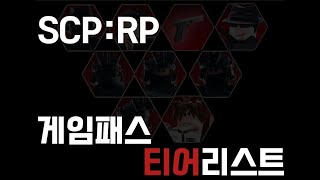SCP:RP 게임패스 티어리스트