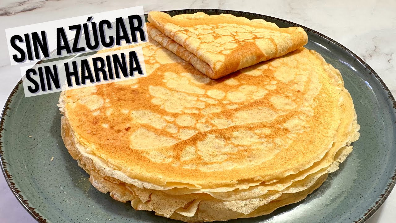 CREPES de AVENA Saludables, SOLO 3 INGREDIENTES Sin harina, Sin Azúcar