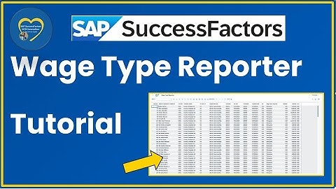 SAP Wage Type Reporter (PC00_M99_CWTR) Full Tutorial | Create Payroll Reports in SAP SF Payroll