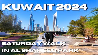 Al Shaheed Park  Kuwait 4K Walking Tour: Saturday walk in Kuwait City