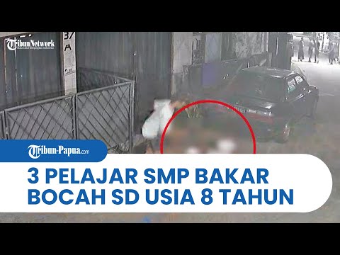 Video Detik-detik 3 Pelajar SMP Bakar Bocah SD Usia 8 Tahun Terekam CCTV di Pasar Rebo Jaktim