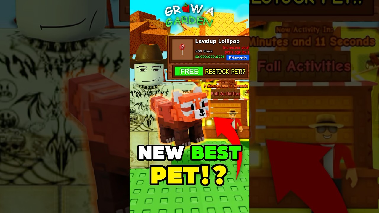 😱*NEW* MOST O.P RED PANDA PET?! (GIVES ADMIN RESTOCKS) | Grow A Garden Fall Market Pt2 