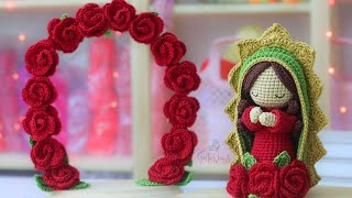 🌹Amigurumi Virgin of Guadalupe: Tutorial, Crochet with Faith and Art Part 4/4 GretaWingsDiy