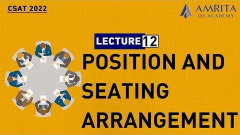 Position and Seating Arrangement | CSAT | Previous Year Questions @AmritaIASAcademy