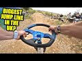 STEERING WHEEL BIKE vs BIGGEST MTB JUMP LINE IN THE UK - VANTA JAM