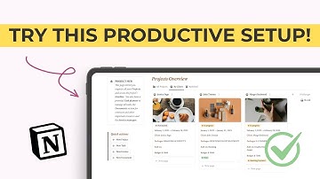 Notion setup for productivity at work - Freelance dashboard, CRM, Project Manager, Content Planner